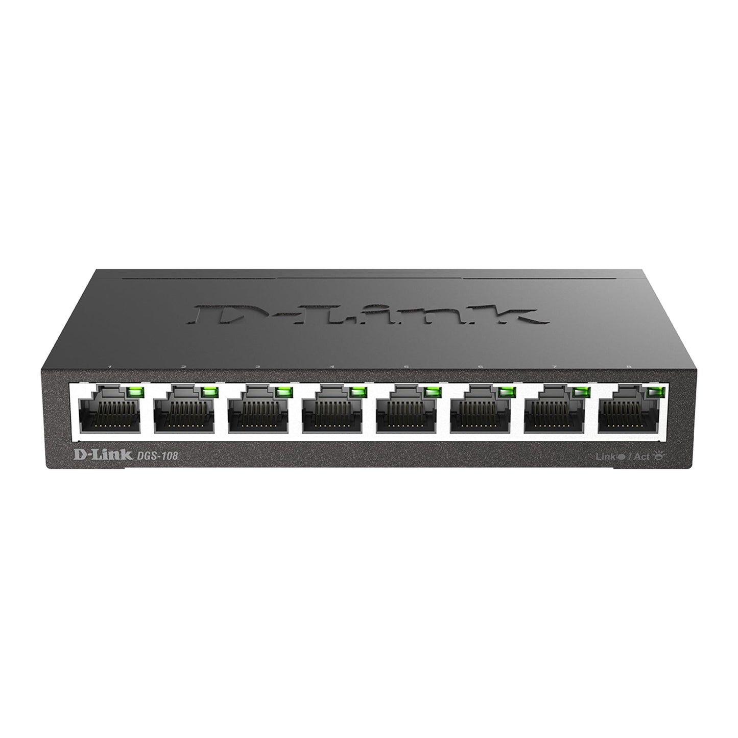 D-Link Ethernet Switch, 5 Port Gigabit Unmanaged Metal Desktop Plug and Play Compact (DGS-105),Black