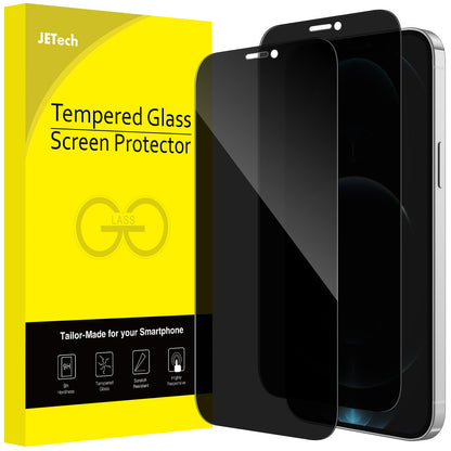 JETech Privacy Full Coverage Screen Protector for iPhone 14 Pro Max 6.7-Inch, Anti-Spy Tempered Glass Film, Edge to Edge Protection Case-Friendly, 2-Pack