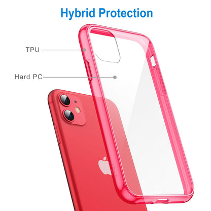 JETech Case for iPhone 11 6.1-Inch, Non-Yellowing Shockproof Phone Bumper Cover, Anti-Scratch Clear Back (Clear)