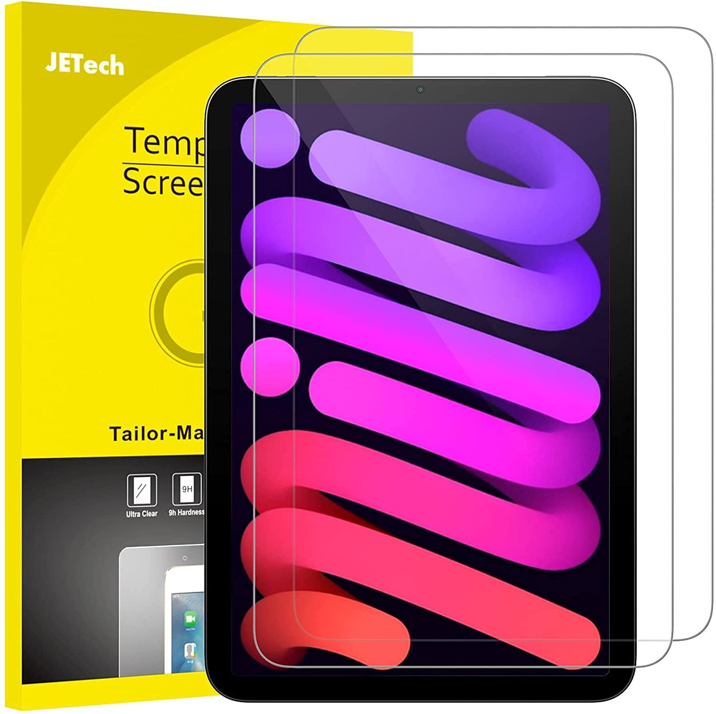 JETech Screen Protector for iPad (A16) 11th/10th Generation (2025/2022), 9H Tempered Glass Film, HD Clear, 2-Pack