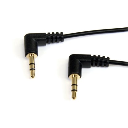 StarTech.com 15 ft. (4.6 m) 3.5mm Audio Cable - 3.5mm Slim Audio Cable - Gold Plated Connectors - Male/Male - Aux Cable (MU15MMS), Black
