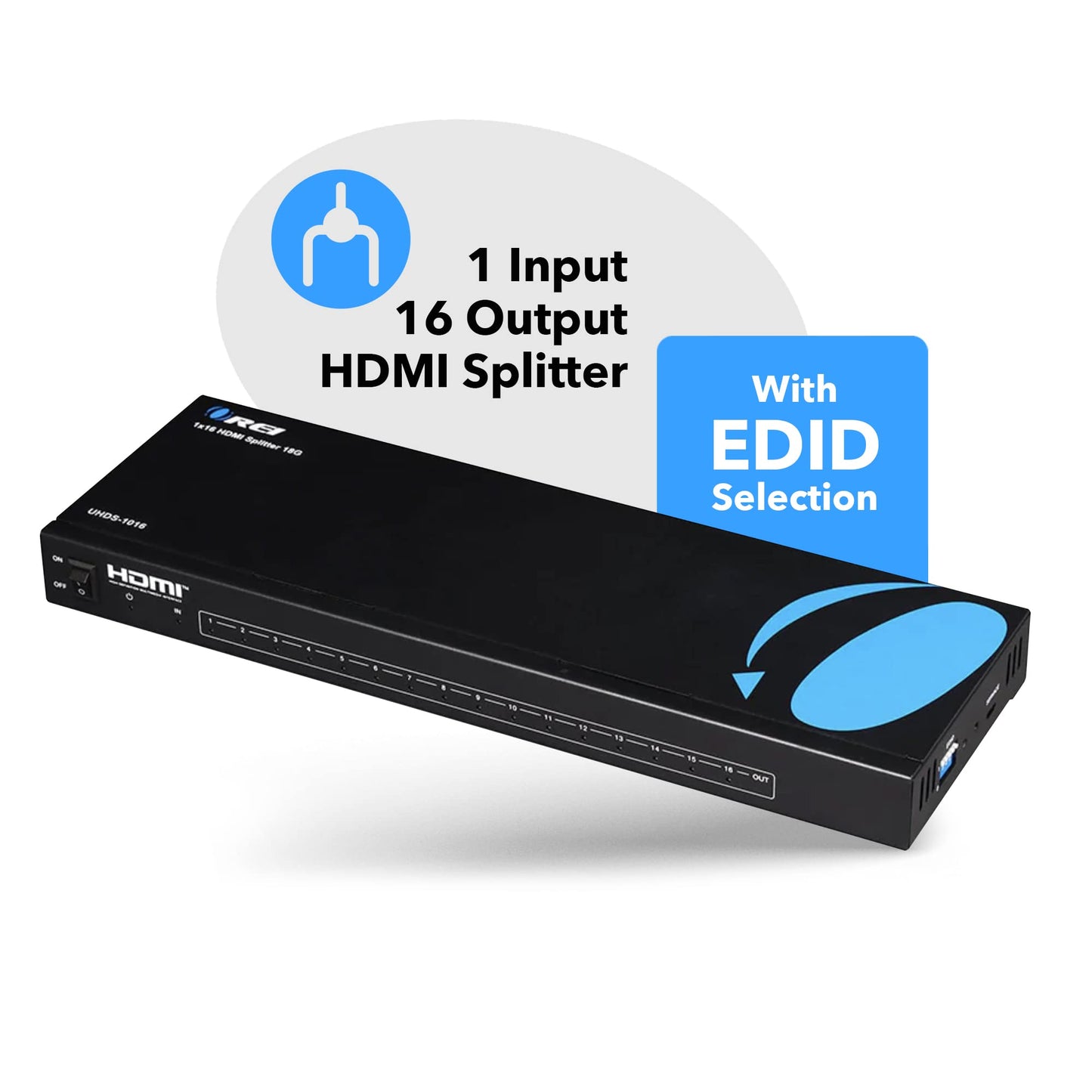 OREI UltraHD 4K @ 60 Hz 1 x 2 HDMI Splitter 1 in 2 Out (2 Port) 4:4:4 8-bit - Does Not Bypass HDCP, 18 Gbps, 4K HDMI Splitter