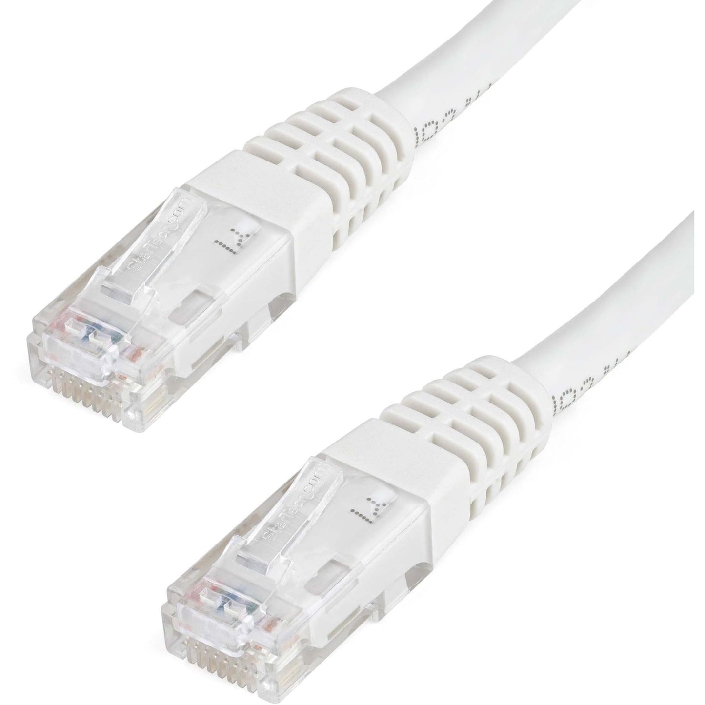 StarTech 6ft CAT6 Ethernet Cable - White CAT 6 Gigabit Ethernet Wire -250Mhz 100W PoE RJ45 UTP Molded Network Patch Cord with Strain Relief (C6PATCH6WH)