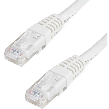 StarTech 6ft CAT6 Ethernet Cable - White CAT 6 Gigabit Ethernet Wire -250Mhz 100W PoE RJ45 UTP Molded Network Patch Cord with Strain Relief (C6PATCH6WH)