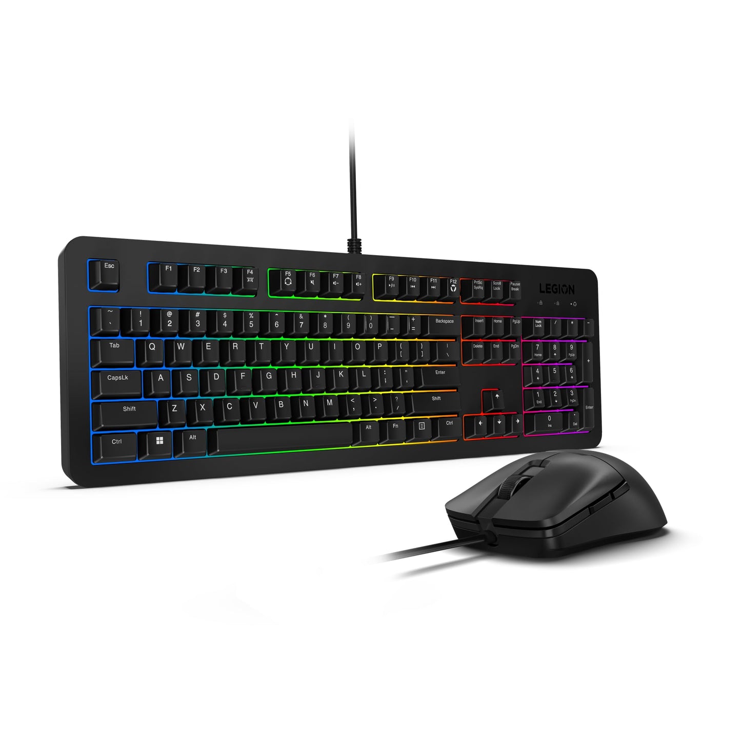 Lenovo GY40T26478 Legion K500 RGB Mechanical Gaming Keyboard, 3 ZONE Full-size Keyboard, 7 user Programmable Hot Keys; 16.8 Million Colors, 50 Million-Click Red Mechanical Keys, Detachable Palm Rest