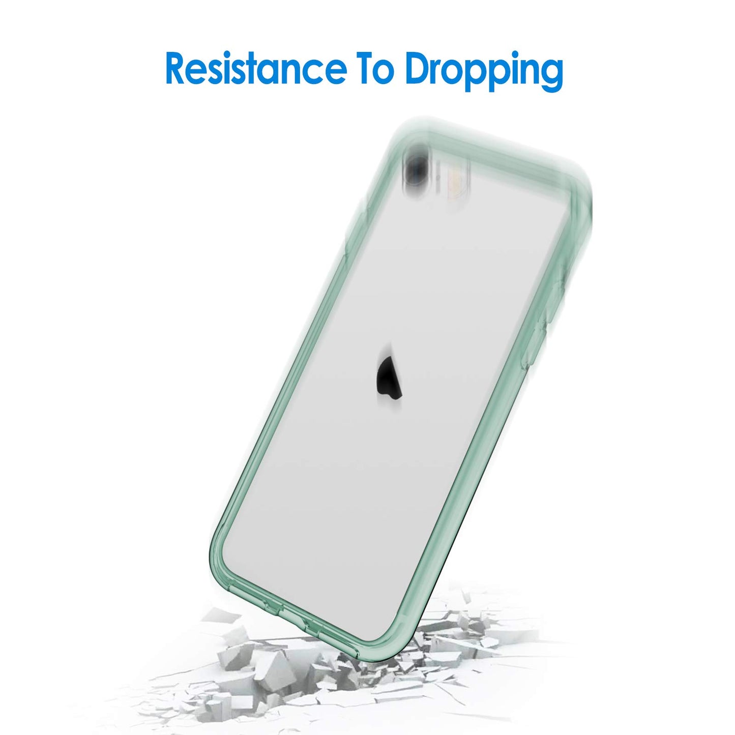 JETech Case for iPhone SE 3/2 (2022/2020 Edition), iPhone 8 and iPhone 7, 4.7-Inch, Non-Yellowing Shockproof Phone Bumper Cover, Anti-Scratch Clear Back (Clear)