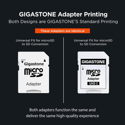 GIGASTONE 128GB Micro SD Card 2-Pack, A1 V30 4K Video Recording, Compatible with Security Camera, Dash cam, Drone, 95MB/s MicroSDXC Memory Card UHS-I Class 10, with 2 SD Adapter