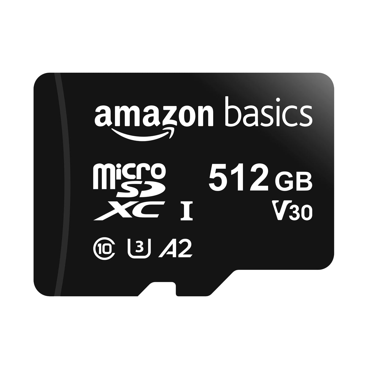Amazon Basics microSDXC Memory Card with Full Size Adapter, A2, U3, Read Speed up to 100 MB/s, 64GB, Black (2pack)