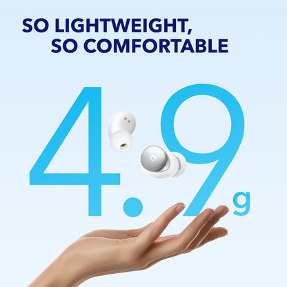 Soundcore by Anker Space A40 Adaptive Active Noise Cancelling Wireless Earbuds, Reduce Noise by Up to 98%, Ultra Long 50H Playtime, 10H Single Playtime, Hi-Res Sound, Comfortable Fit, Wireless Charge
