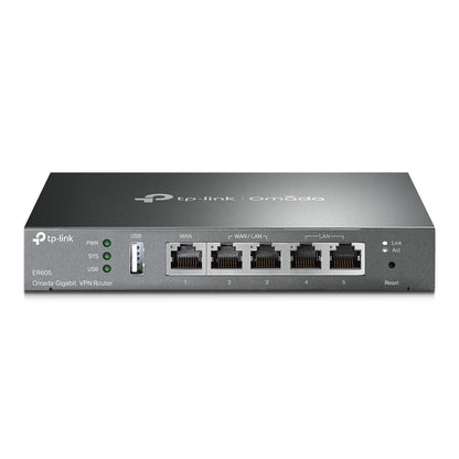 TP-Link ER605 V2 Wired Gigabit VPN Router, Up to 3 WAN Ethernet Ports + 1 USB WAN, SPI Firewall SMB Router, Omada SDN Integrated, Load Balance, Lightning Protection