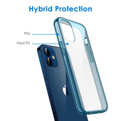 JETech Case for iPhone 12/12 Pro 6.1-Inch, Non-Yellowing Shockproof Phone Bumper Cover, Anti-Scratch Clear Back (HD Clear)