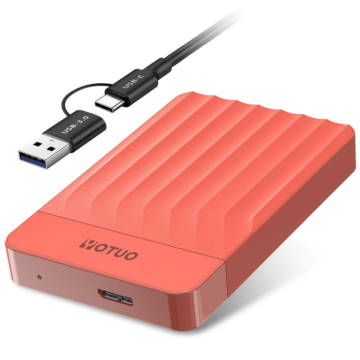 YOTUO 500GB External Hard Drive, Portable Storage Expansion HDD, USB 3.0 & USB-C for PC, Mac, Desktop, Laptop, Smartphone, PS4, Xbox One, Xbox 360, Office & Game Black