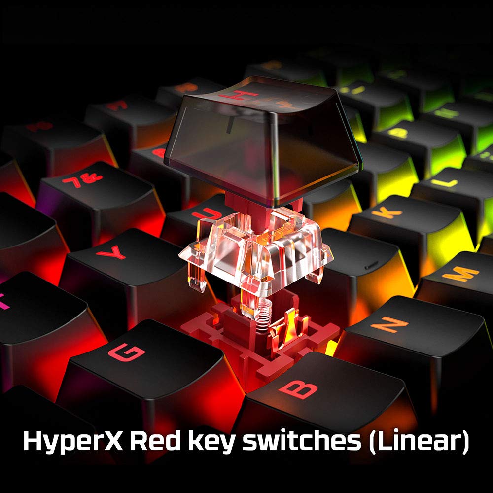 HyperX Alloy Origins 65 - Mechanical Gaming Keyboard – Compact 65% Form Factor - Linear Red Switch - Double Shot PBT Keycaps - RGB LED Backlit - NGENUITY Software Compatible,Black