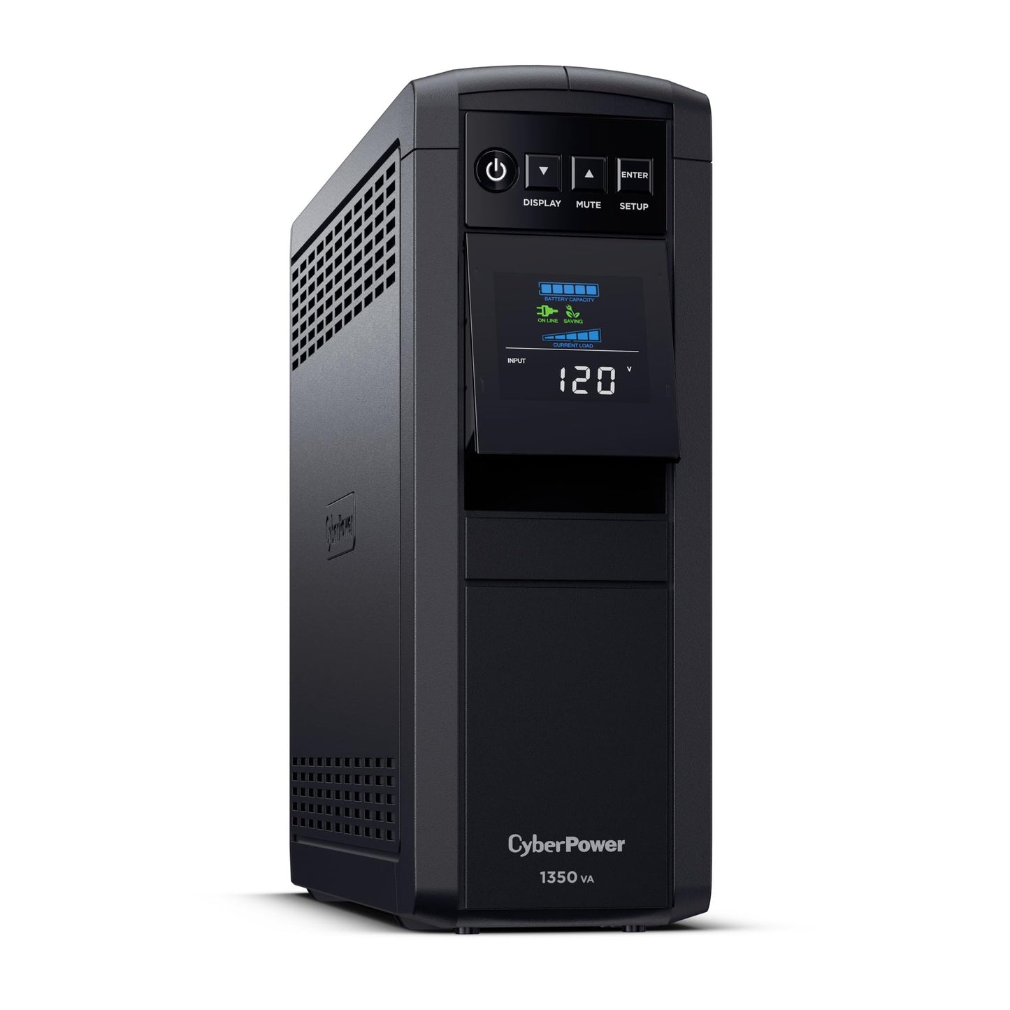 CyberPower CP1500PFCLCD PFC Sinewave UPS Battery Backup and Surge Protector, 1500VA/1000W, 12 Outlets, AVR, Mini Tower, UL Certified
