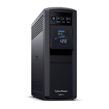 CyberPower CP1500PFCLCD PFC Sinewave UPS Battery Backup and Surge Protector, 1500VA/1000W, 12 Outlets, AVR, Mini Tower, UL Certified