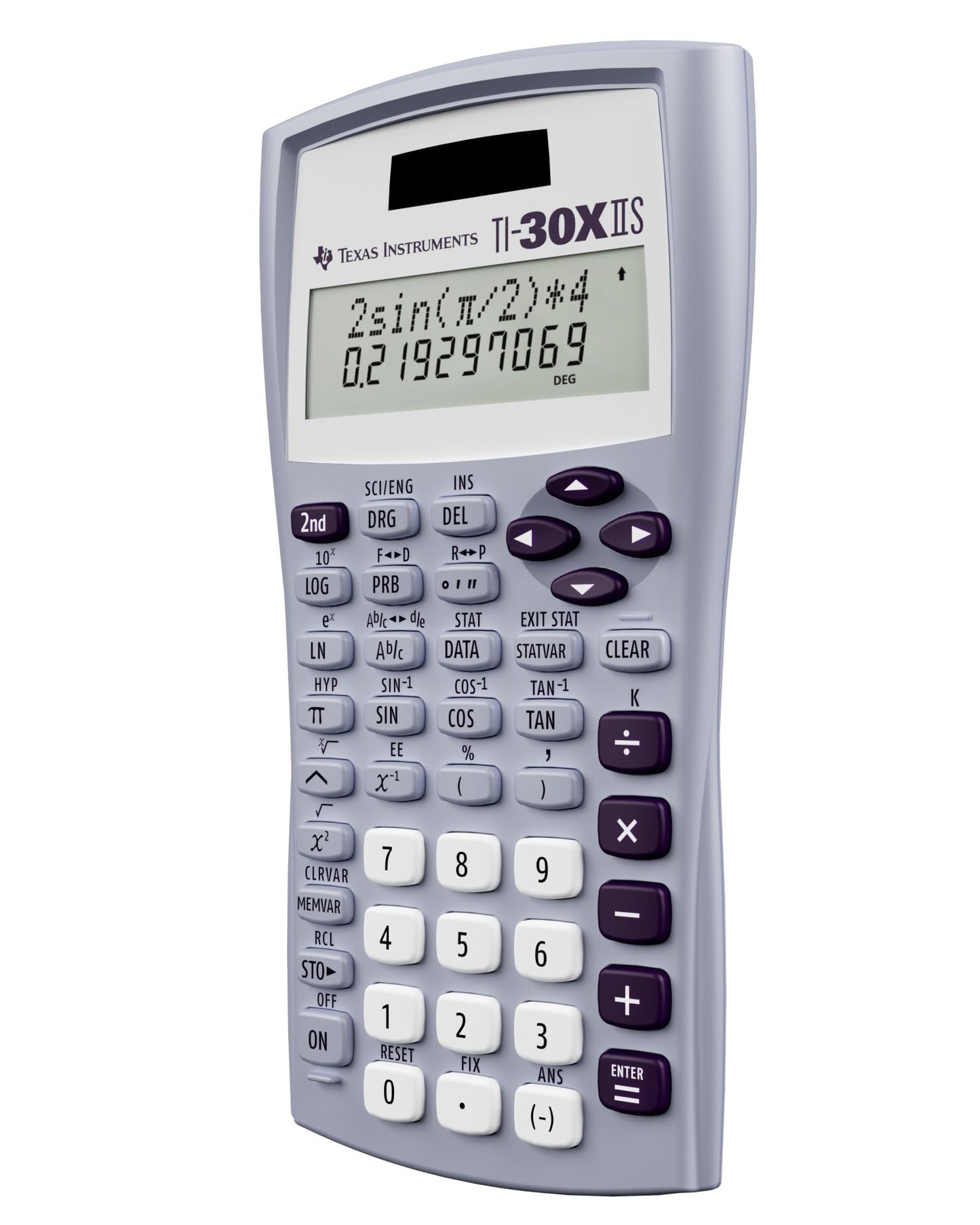 Texas Instruments TI-30XIIS Scientific Calculator, Black with Blue Accents (30XIIS/TBL/1L1/BK)