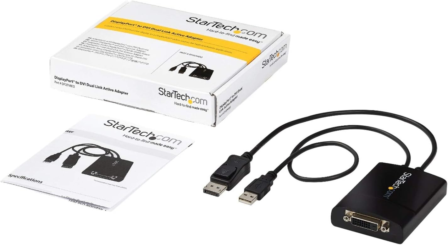 Startech Connect Your Dvi Dual Link Display To A Displayport Video Source For High Resol