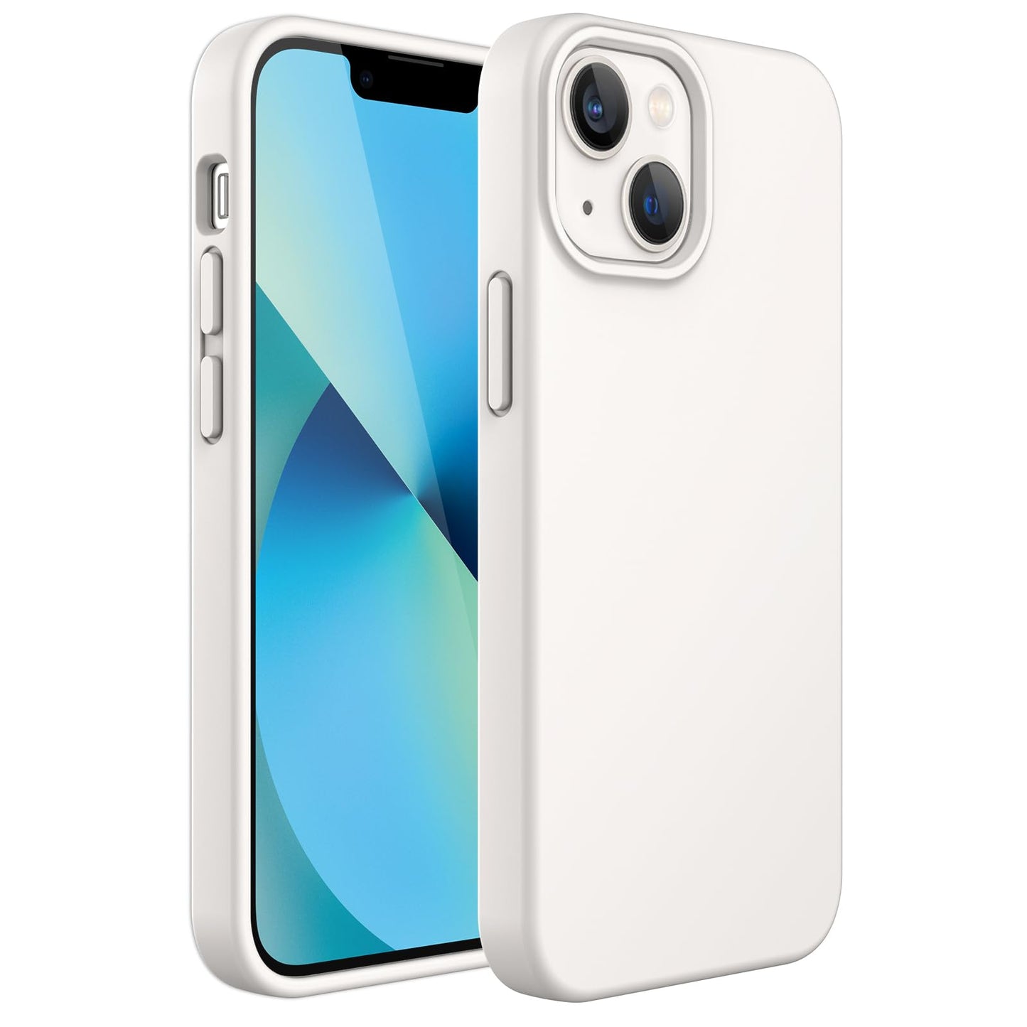 JETech Silicone Case for iPhone 13 6.1-Inch, Silky-Soft Touch Full-Body Protective Phone Case, Shockproof Cover with Microfiber Lining (Black)