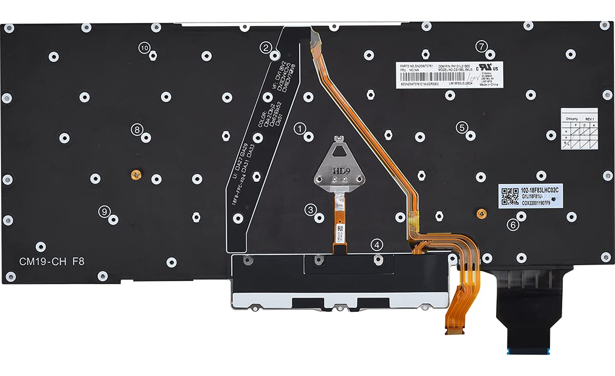 Replacement Keyboard for Lenovo ThinkPad X1 Carbon Gen 7th 2019 Gen 8th 2020, ThinkPad X1 Yoga Gen 4 Gen 5 2020 with Backlit US Layout