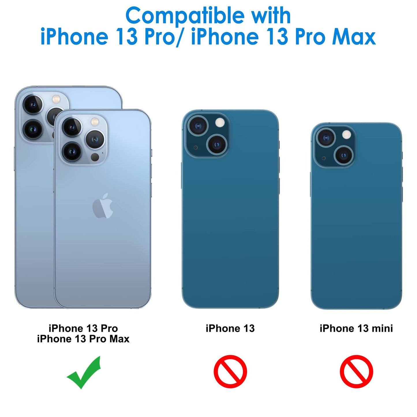 JETech Camera Lens Protector for iPhone 13 6.1-Inch and iPhone 13 mini 5.4-Inch, 9H Tempered Glass, HD Clear, Anti-Scratch, Case Friendly, Does Not Affect Night Shots, 3-Pack