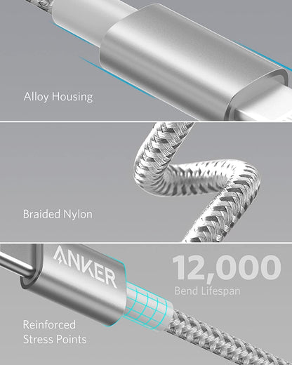 Anker New Nylon USB C to Lightning Cable, Apple MFi Certified for iPhone 14 Series, and More (6FT, Black)