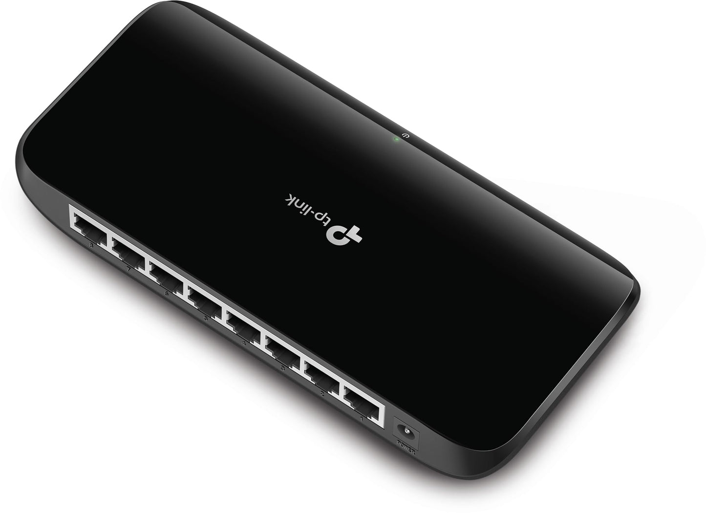 TP-Link 8 Port Gigabit Ethernet Network Switch | Plug and Play | Desktop or Wall-Mount | Plastic Case Ethernet Splitter | Fanless | Traffic Optimization | Unmanaged (TL-SG1008D),Black