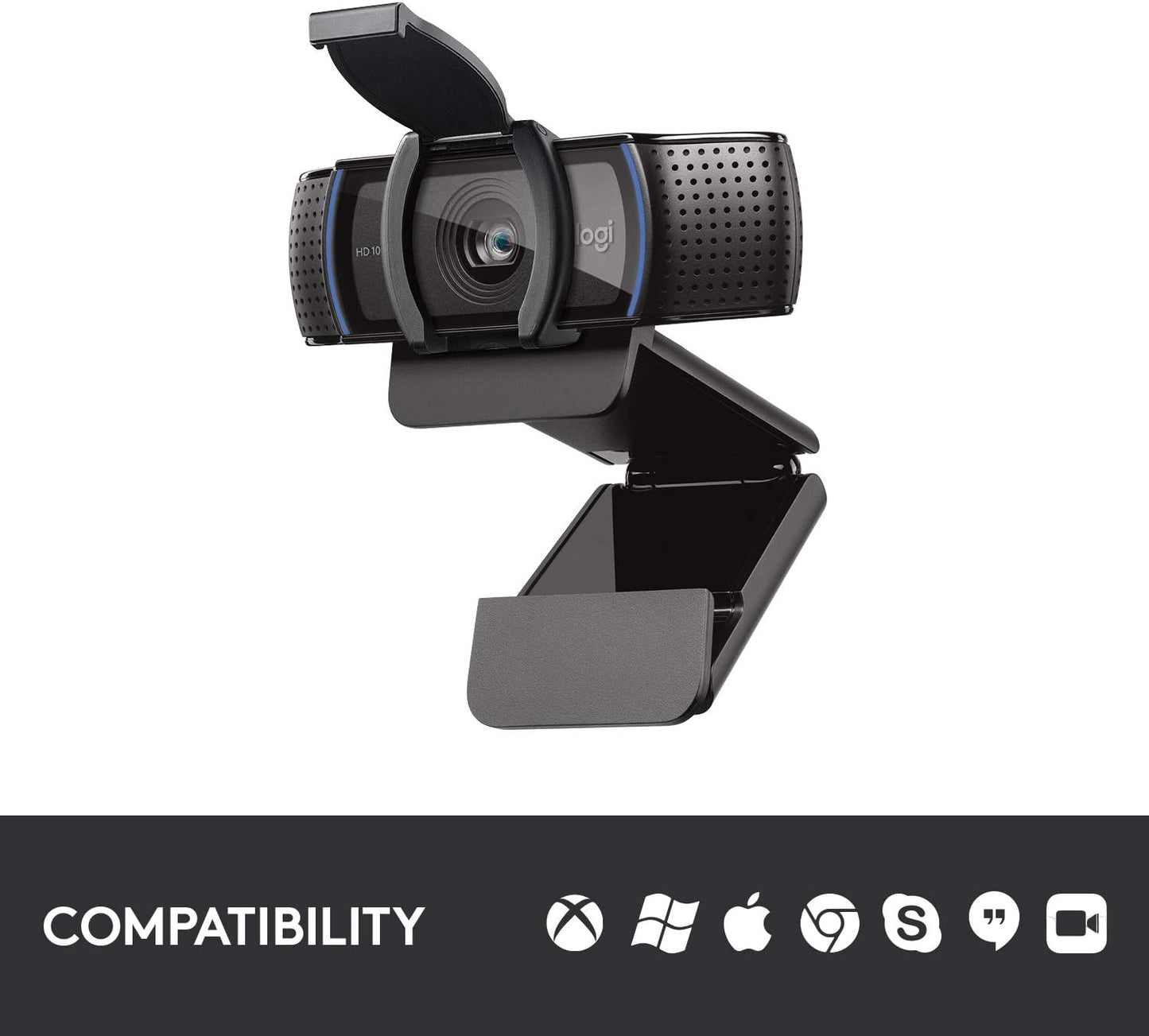 Logitech C920S HD Pro Webcam with Privacy Shutter - Widescreen Video Calling and Recording, 1080p Streaming Camera, Desktop or Laptop Webcam