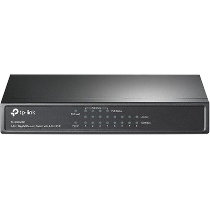 TP-Link TL-SG1008P V4 | 8 Port Gigabit PoE Switch | 4 PoE+ Ports @64W | Desktop | Plug & Play | Sturdy Metal w/ Shielded Ports | Fanless | Limited Lifetime Protection | QoS & IGMP Snooping | Unmanaged