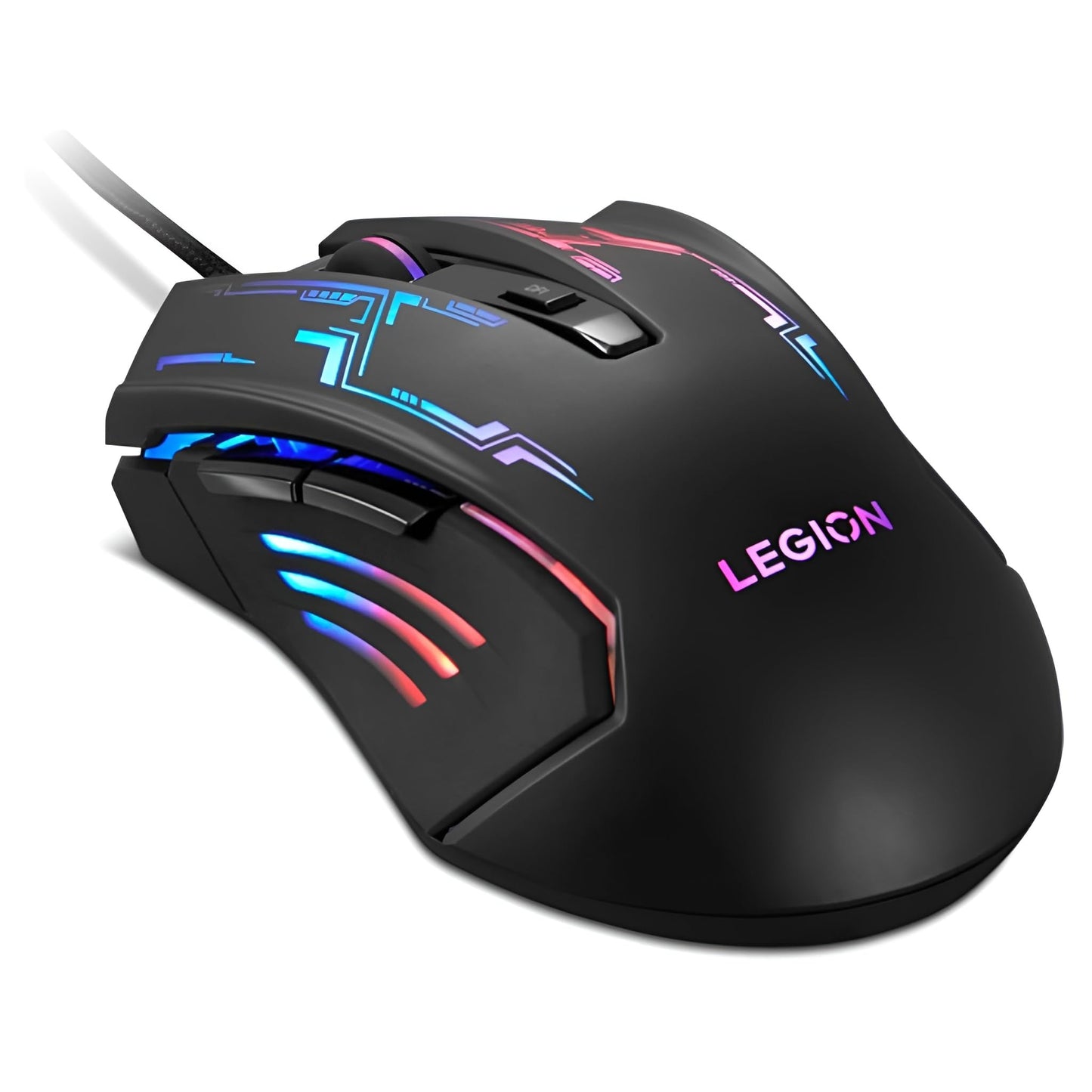 Lenovo GY40T26478 Legion K500 RGB Mechanical Gaming Keyboard, 3 ZONE Full-size Keyboard, 7 user Programmable Hot Keys; 16.8 Million Colors, 50 Million-Click Red Mechanical Keys, Detachable Palm Rest