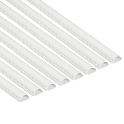 D-Line Cable Raceway On-Wall Cord Cover | 1D3015W | Surface Mount Electrical Channel to Hide and Conceal Cords, Cables, and Wires | White, Paintable