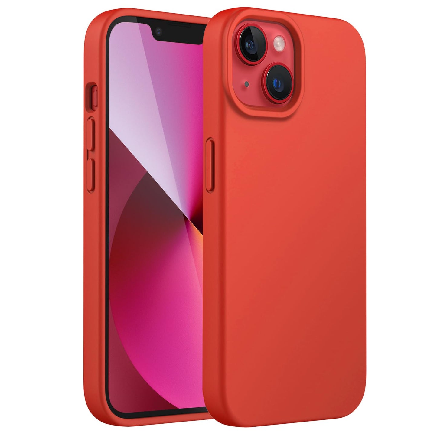 JETech Silicone Case for iPhone 13 6.1-Inch, Silky-Soft Touch Full-Body Protective Phone Case, Shockproof Cover with Microfiber Lining (Black)