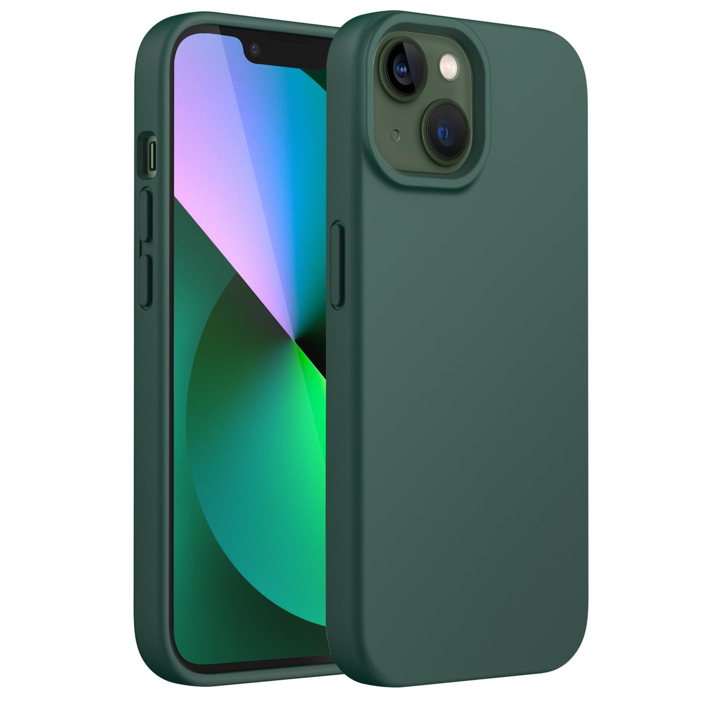 JETech Silicone Case for iPhone 13 6.1-Inch, Silky-Soft Touch Full-Body Protective Phone Case, Shockproof Cover with Microfiber Lining (Black)