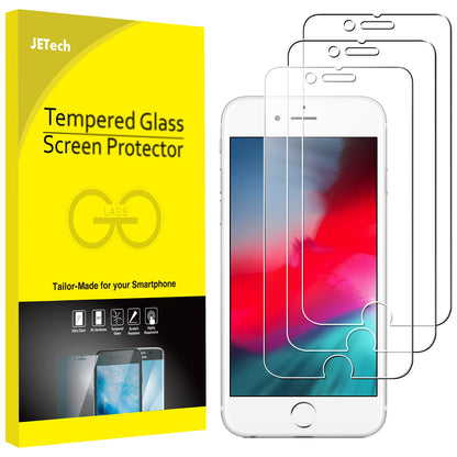 JETech Screen Protector for iPhone 17e (2026) / iPhone 16e / iPhone 14, Tempered Glass Film, 6.1-Inch Display, 3-Pack