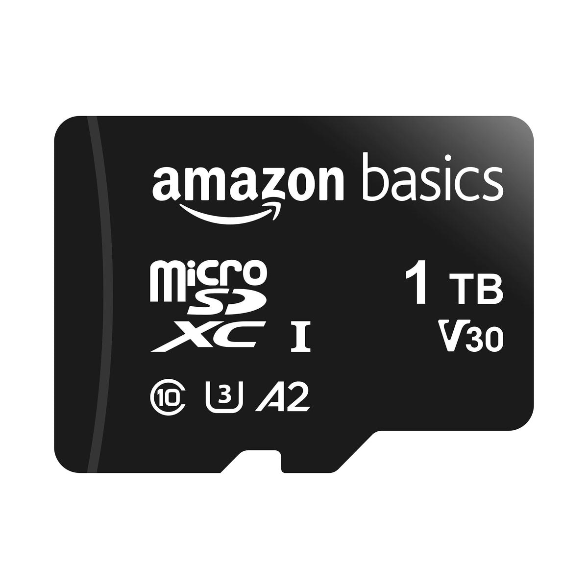 Amazon Basics microSDXC Memory Card with Full Size Adapter, A2, U3, Read Speed up to 100 MB/s, 64GB, Black (2pack)