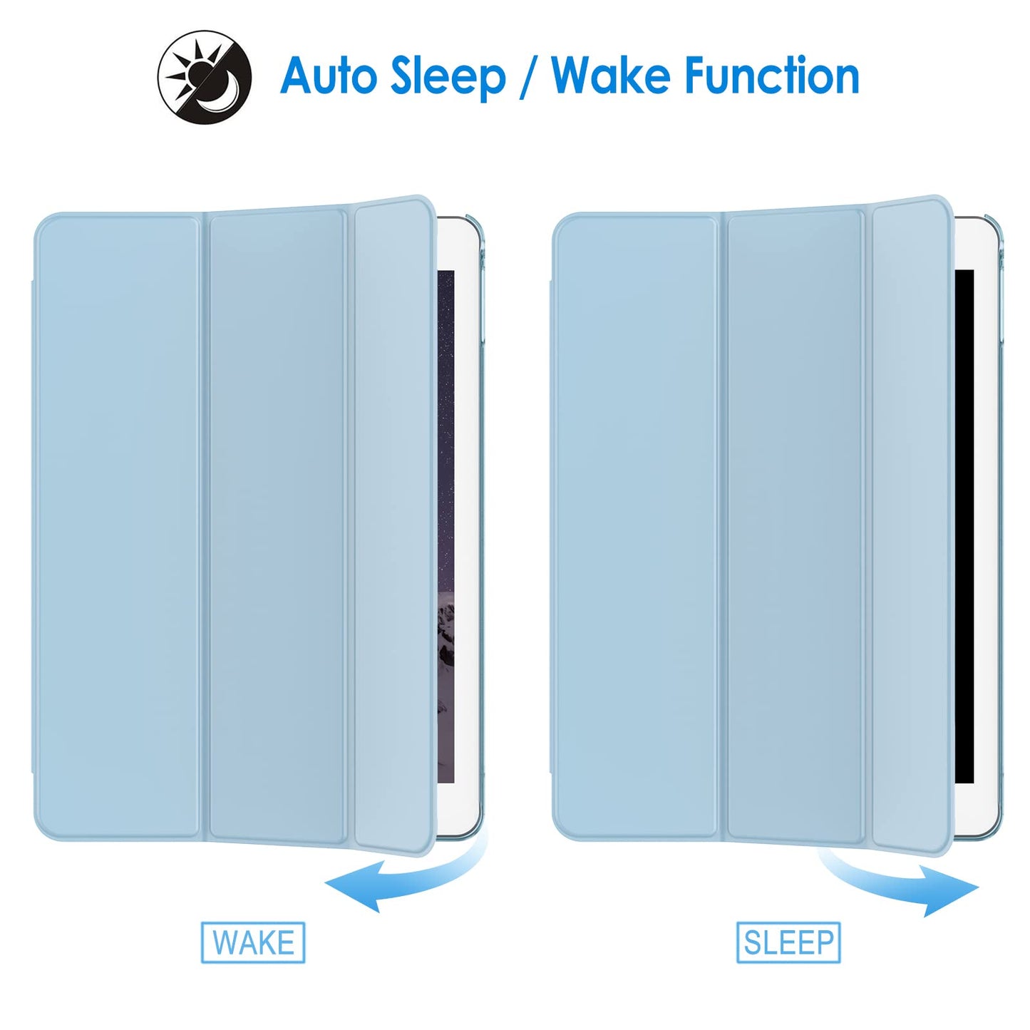 JETech Case for iPad Air 2 (2nd Generation), Smart Cover Auto Wake/Sleep (Black)
