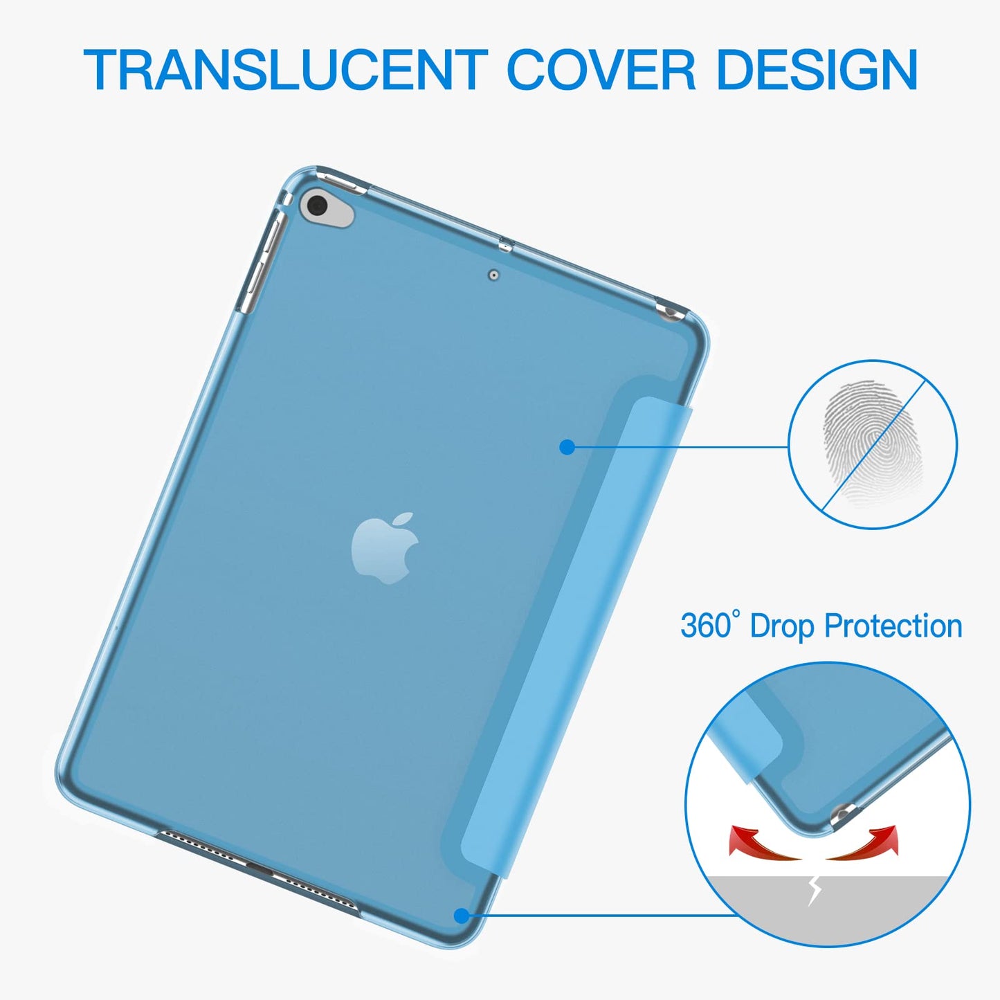 JETech Case for iPad mini 5 (2019 Model 5th Generation), Smart Cover with Auto Sleep/Wake (Black)
