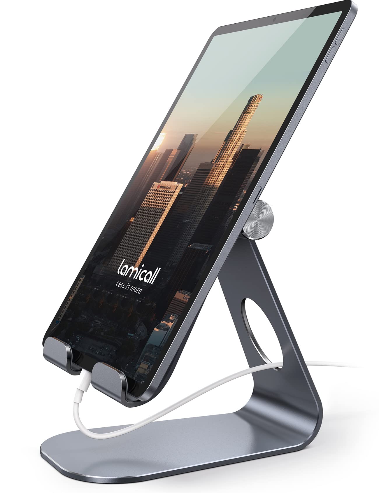 Lamicall S1 Tablet Stand, Adjustable Tablet Holder - Desktop Stand Dock Holder for 4-13" Tablet, iPad Pro 11, 9.7, 10.5, 12.9 Air Mini, Kindle, Tab, Switch, Viral Podcast Video Office Desk Accessories
