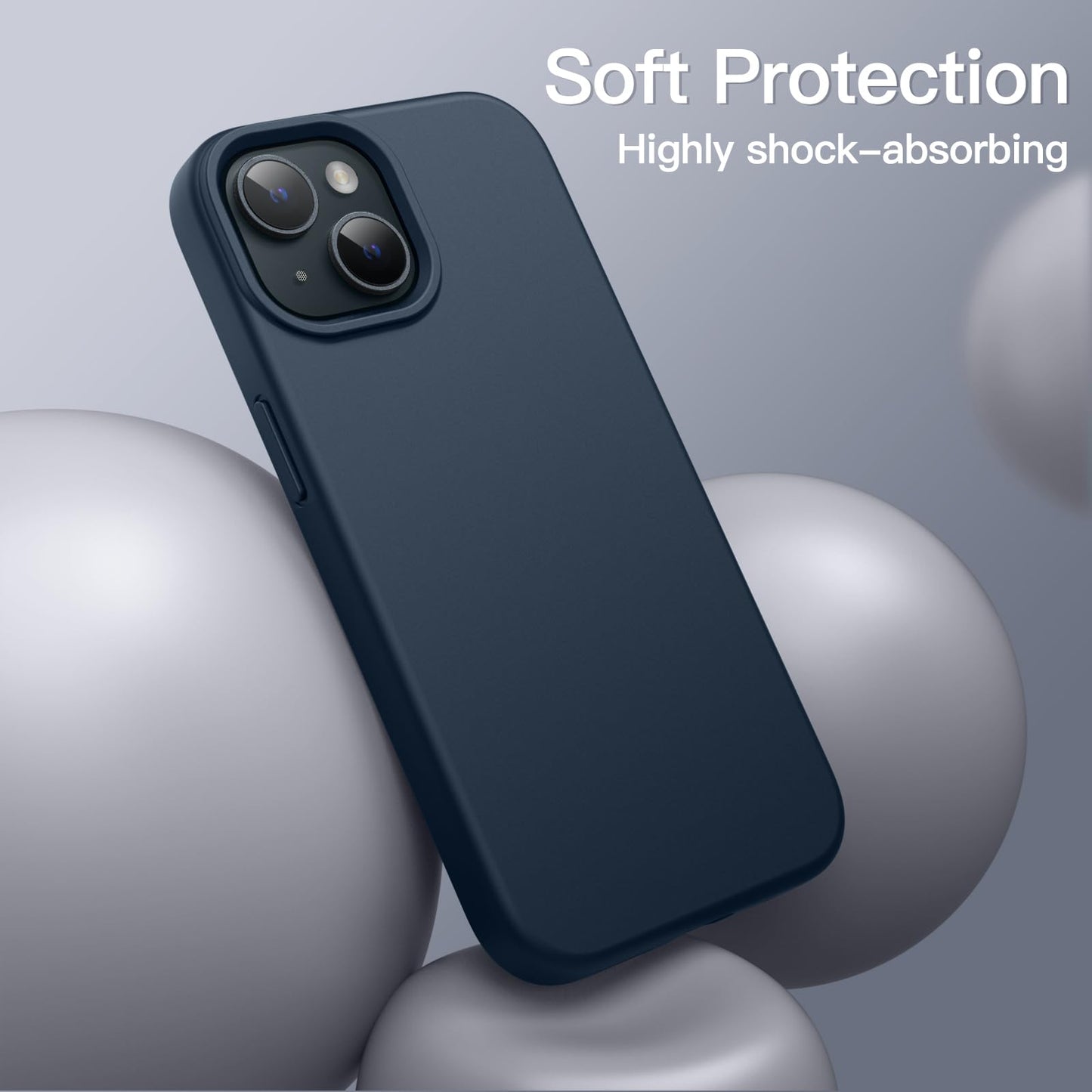 JETech Silicone Case for iPhone 15 Pro Max 6.7-Inch, Silky-Soft Touch Full-Body Protective Phone Case, Shockproof Cover (Black)