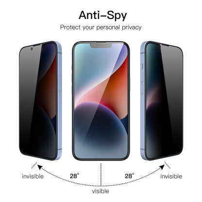 JETech Privacy Full Coverage Screen Protector for iPhone 14 Pro Max 6.7-Inch, Anti-Spy Tempered Glass Film, Edge to Edge Protection Case-Friendly, 2-Pack