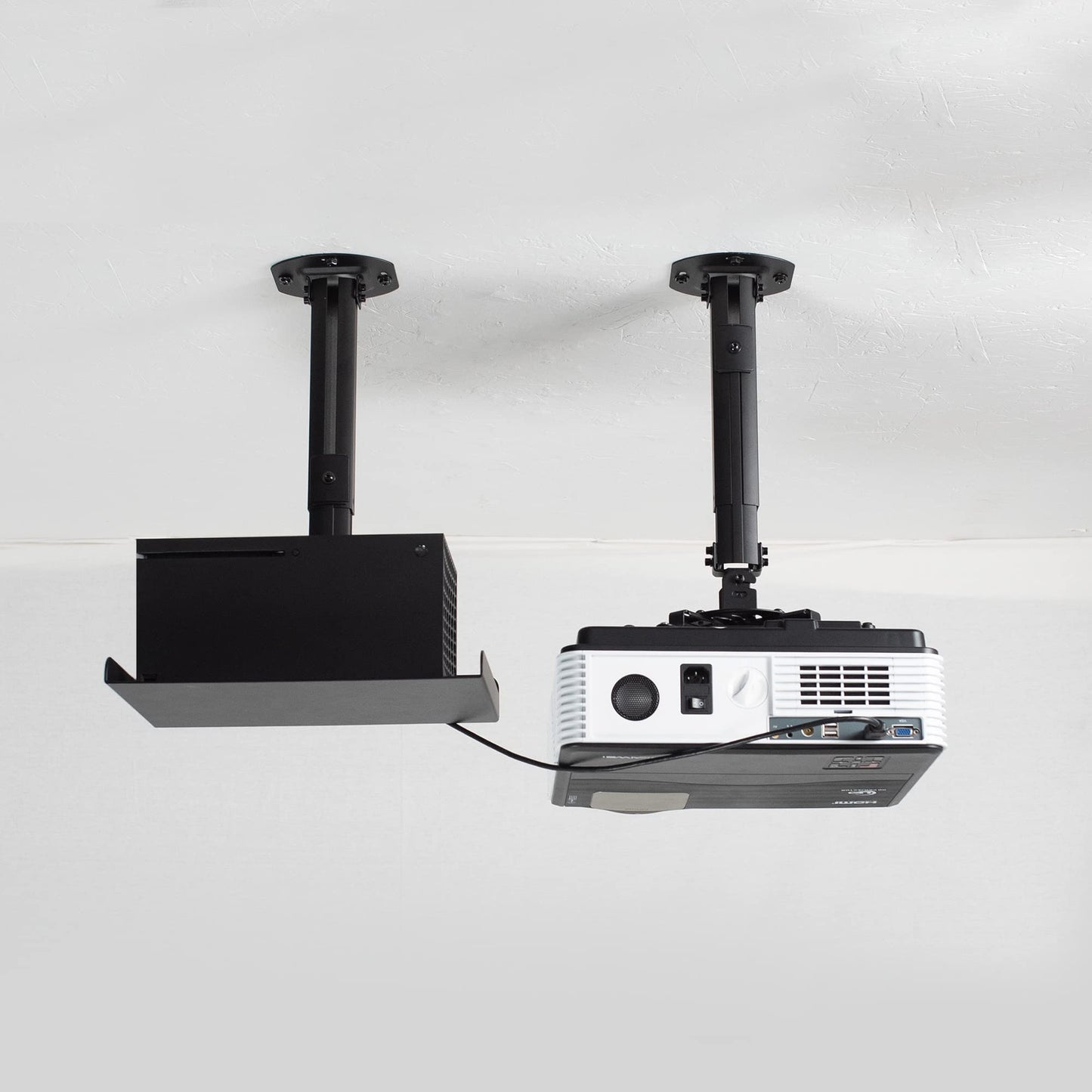 VIVO Universal Extending Ceiling Projector Mount, Height Adjustable Projection, White, MOUNT-VP02W