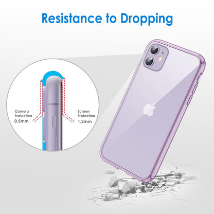 JETech Case for iPhone 11 6.1-Inch, Non-Yellowing Shockproof Phone Bumper Cover, Anti-Scratch Clear Back (Clear)