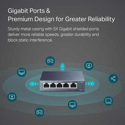 TP-Link TL-SG108S-M2 | 8-Port Multi-Gigabit 2.5G Ethernet Switch | Unmanaged Network Switch | Ethernet Splitter | Plug & Play | Desktop/Wall Mount | Silent Operation