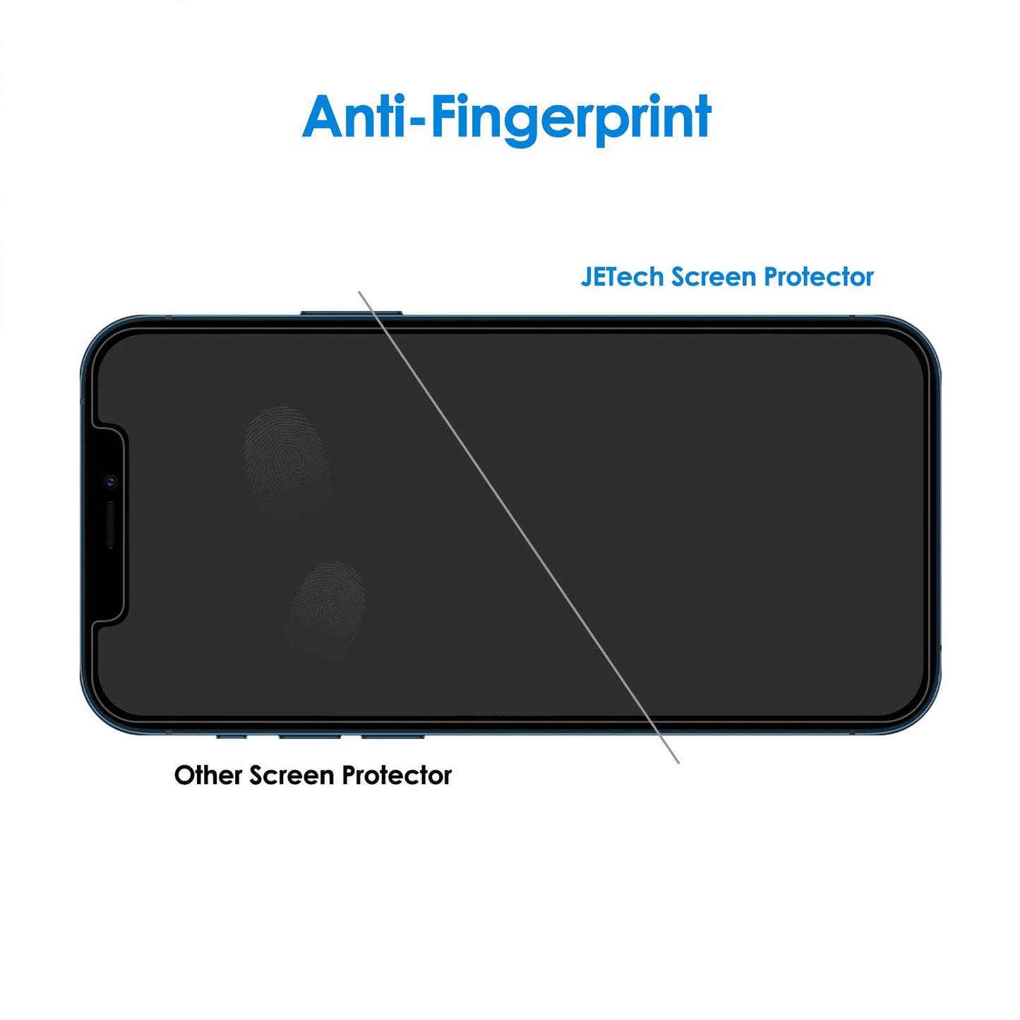 JETech Privacy Screen Protector for iPhone 17e (2026) / iPhone 16e / iPhone 13/13 Pro, Anti Spy Tempered Glass Film, 6.1-Inch Display, 2-Pack