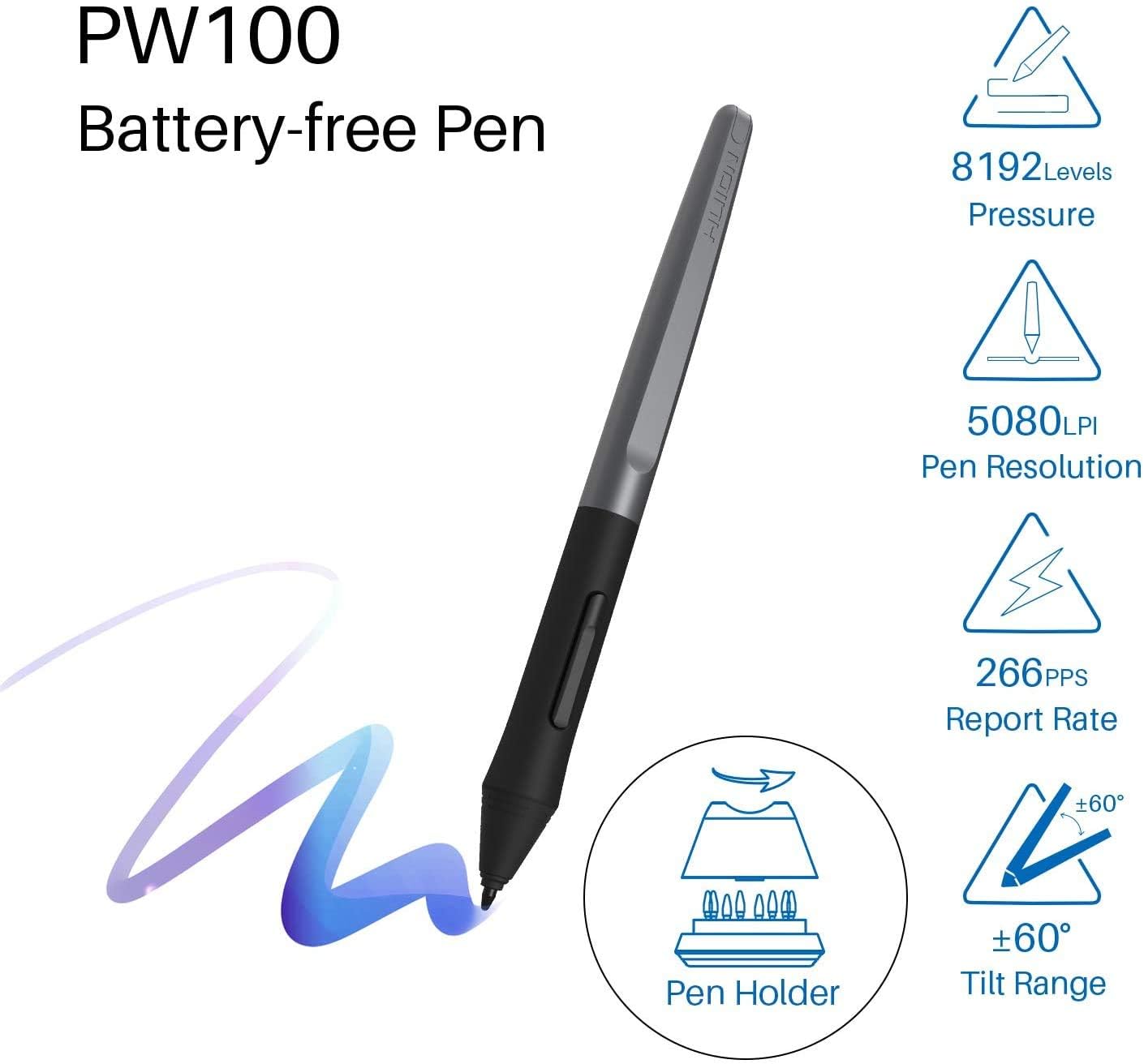HUION Inspiroy H640P Drawing Tablet, 6x4 inch Digital Art with Battery-Free Stylus, 8192 Pen Pressure, 6 Hot Keys, Graphics Tablet for Drawing, Writing, Design, Teaching, Work with Mac, PC & Mobile