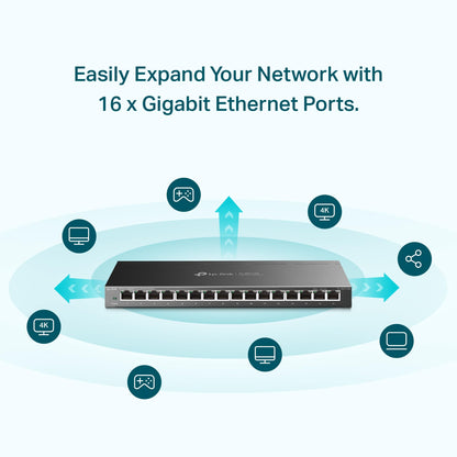 TP-Link 8 Port Gigabit Switch | Easy Smart Managed | Plug & Play | Desktop/Wall-Mount | Sturdy Metal w/ Shielded Ports | Support QoS, Vlan, IGMP and LAG (TL-SG108E)