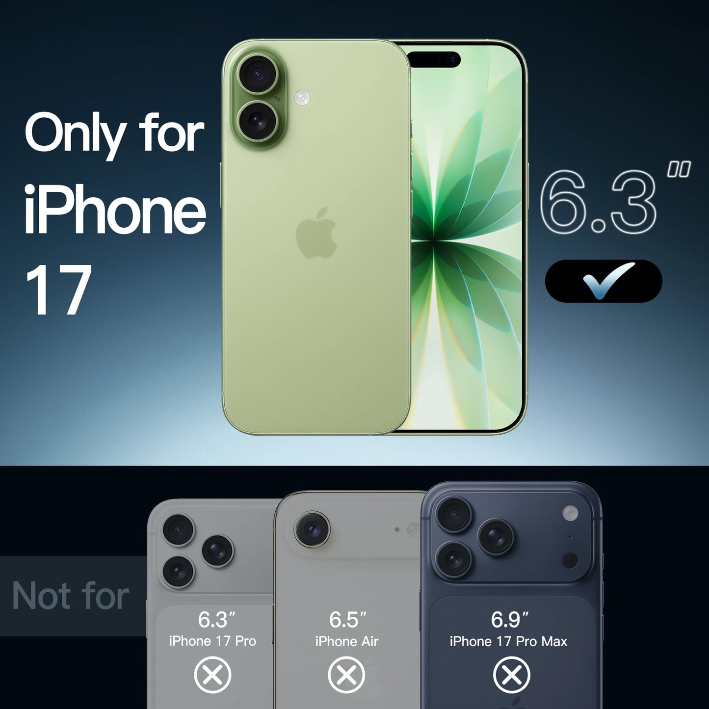 JETech Case for iPhone 17 Pro Max 6.9-Inch, Non-Yellowing Shockproof Phone Bumper Cover, Anti-Scratch Clear Back (Clear)