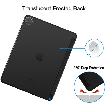 JETech Case for iPad Pro 12.9-Inch (2020/2018 Model, 4th/3rd Generation), Compatible with Pencil, Cover Auto Wake/Sleep (Black)
