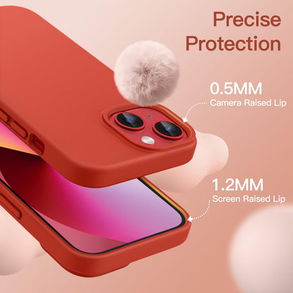 JETech Silicone Case for iPhone 13 6.1-Inch, Silky-Soft Touch Full-Body Protective Phone Case, Shockproof Cover with Microfiber Lining (Black)