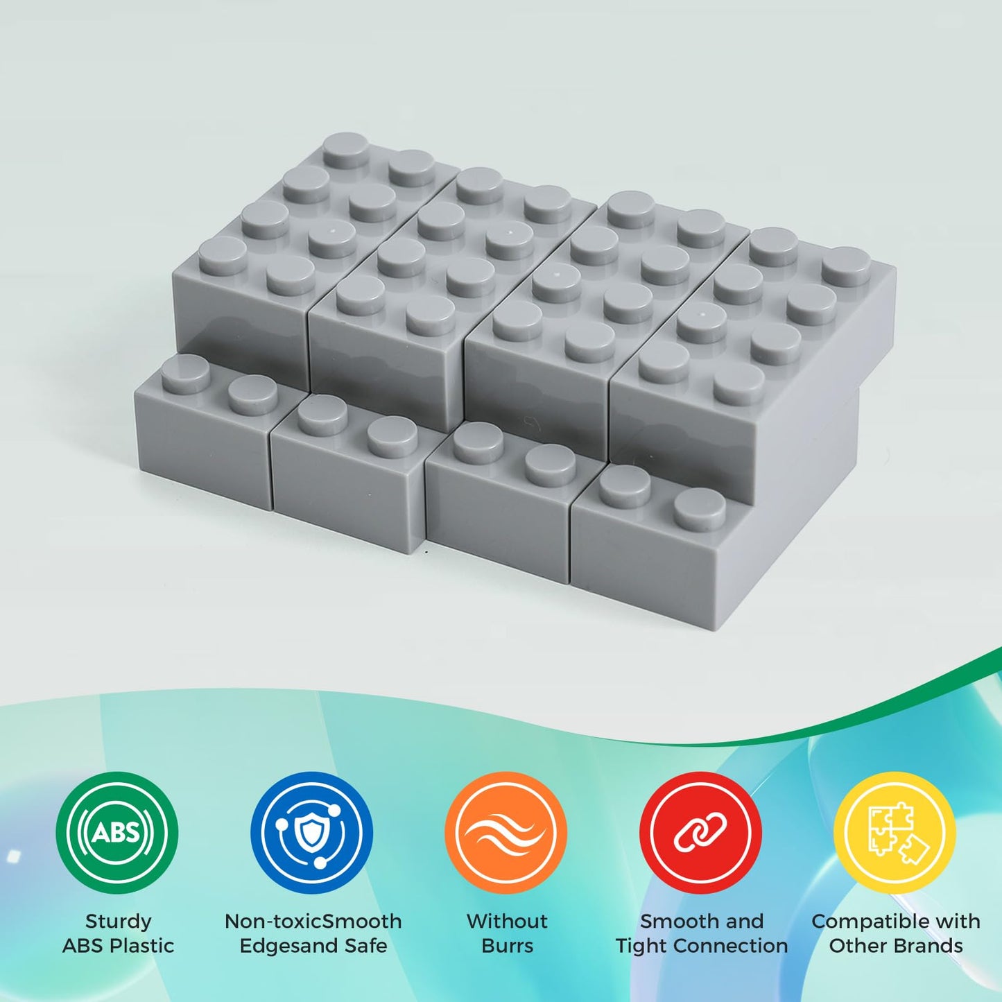 HUIZDQ 1500 Pieces Building Bricks, Classic Bulk Small Blocks, Classic Bricks Set Basic Building Blocks Compatible with All Major Brands