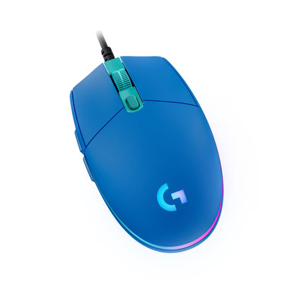 Logitech G203 Wired Gaming Mouse, 8,000 DPI, Rainbow Optical Effect LIGHTSYNC RGB, 6 Programmable Buttons, On-Board Memory, Screen Mapping, PC/Mac Computer and Laptop Compatible - Black